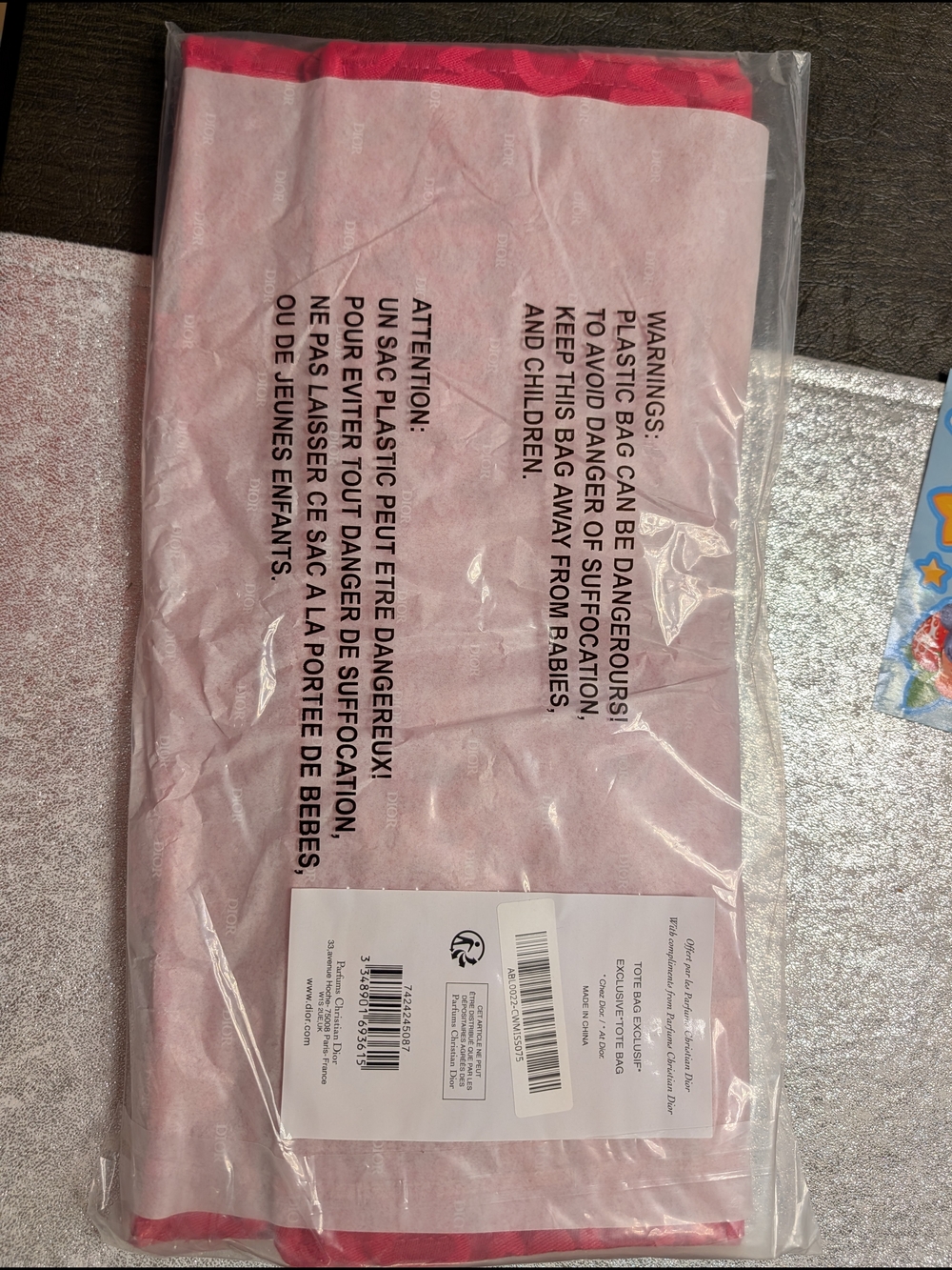 Miss Dior Hot Pink And Black Tote Bag GWP- New In Packaging - Picture 3 of 5